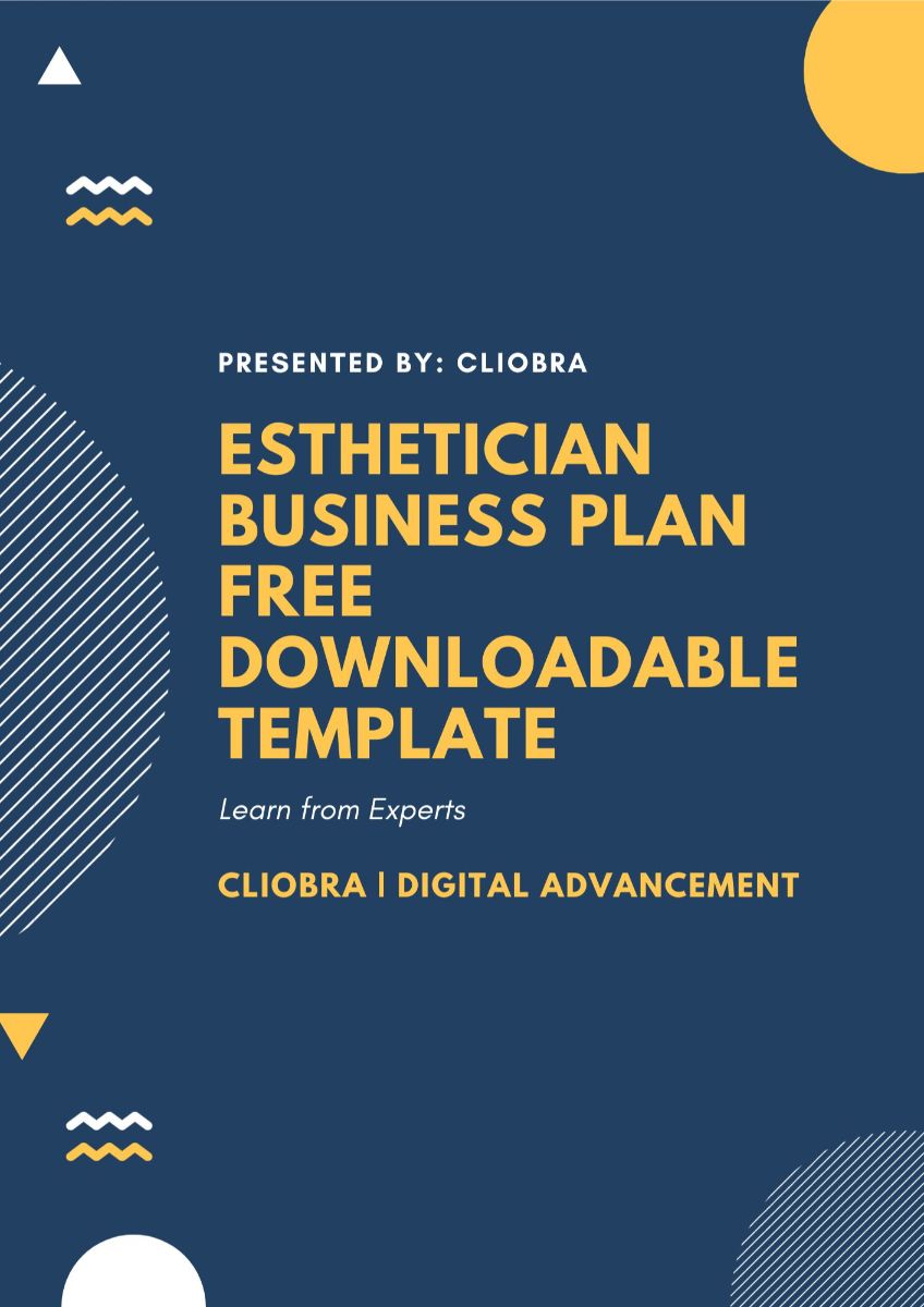 Esthetician Business Plan Free Downloadable Template