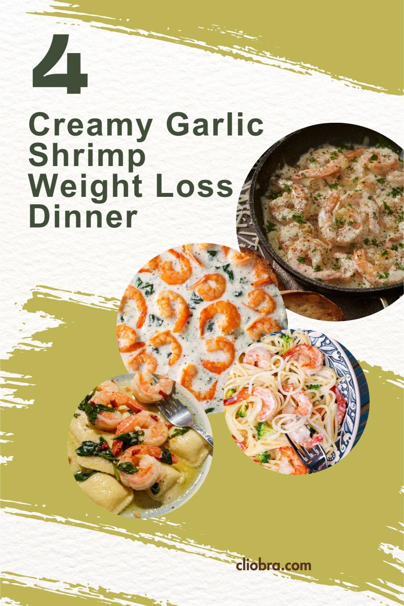 4 Creamy Garlic Shrimp with Spinach: A Low-Calorie Dinner for Weight Loss