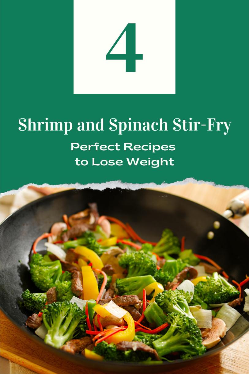 4 Shrimp and Spinach Stir-Fry with Ginger Recipes for Weight Loss