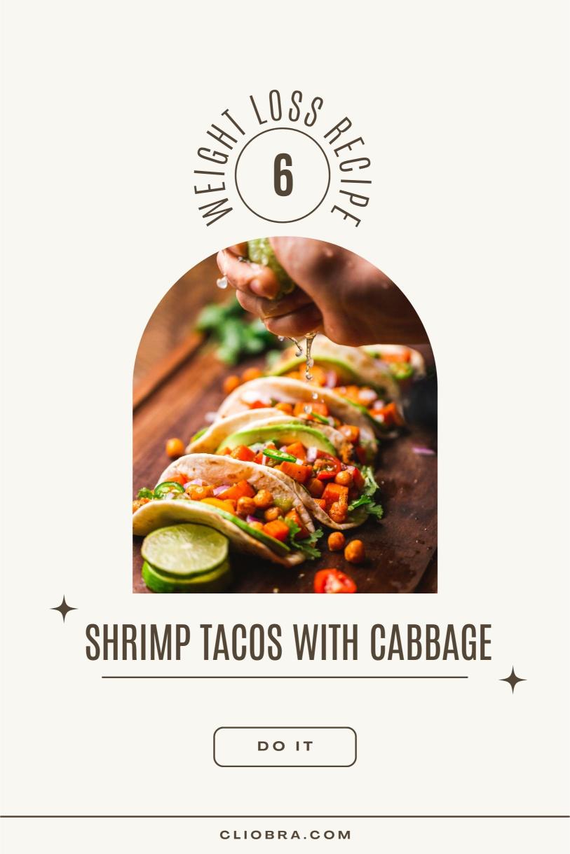 6 Shrimp Tacos with Cabbage Slaw and Lime Crema Weight Loss Recipes: Low-Calorie Mexican Dish