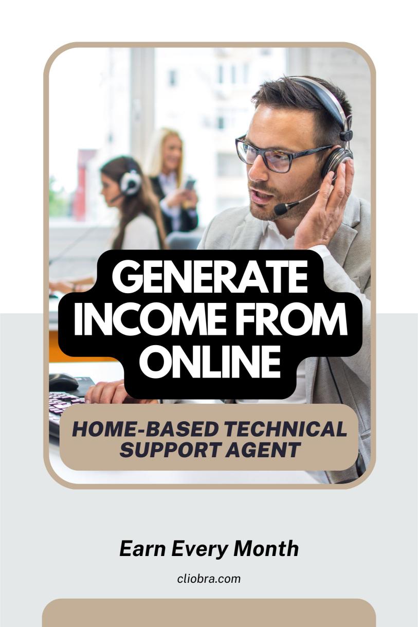 Earn Every Month by Becoming a Home-Based Technical Support Agent