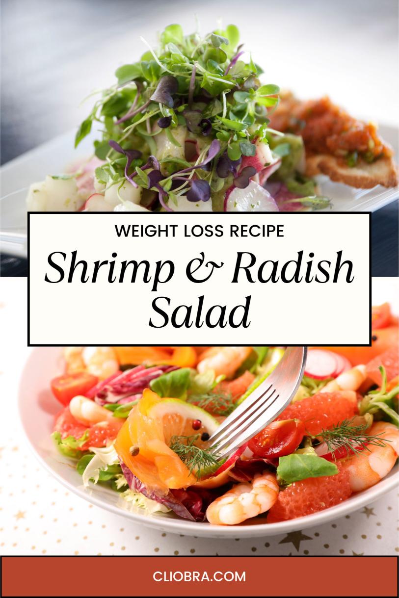 Shrimp and Radish Salad with Tahini Dressing: Low-Calorie Weight Loss Recipe