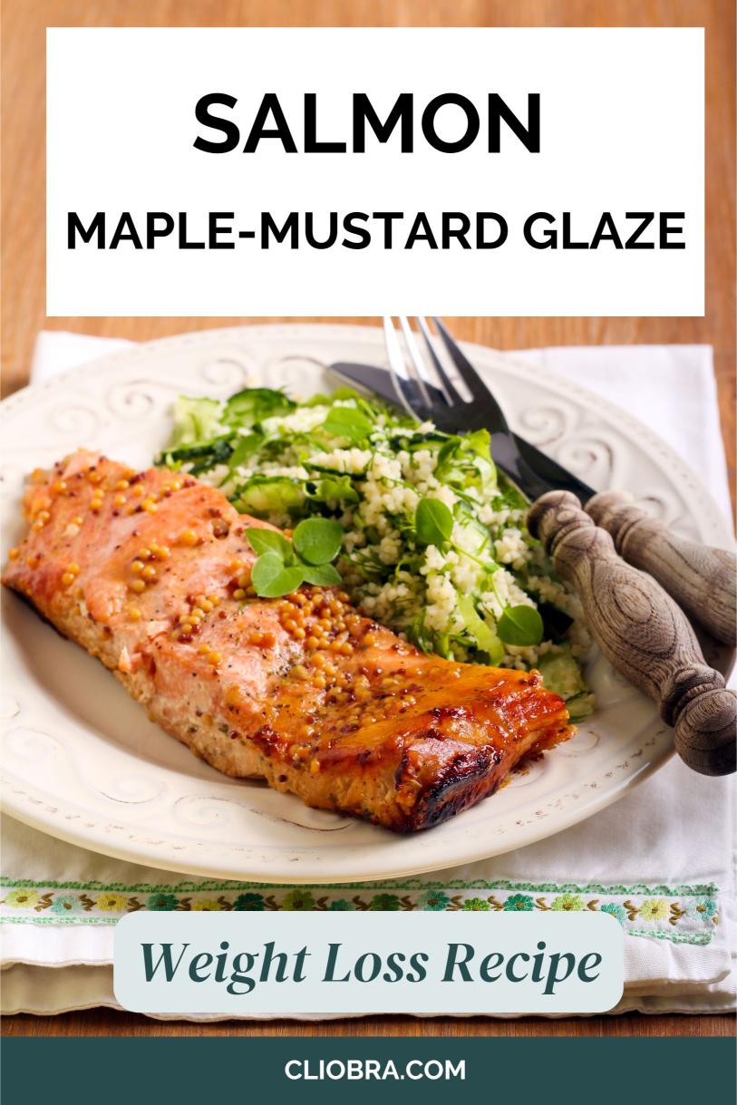 Cedar-Planked Salmon with Maple-Mustard Glaze – A Low Calorie Weight Loss Recipe