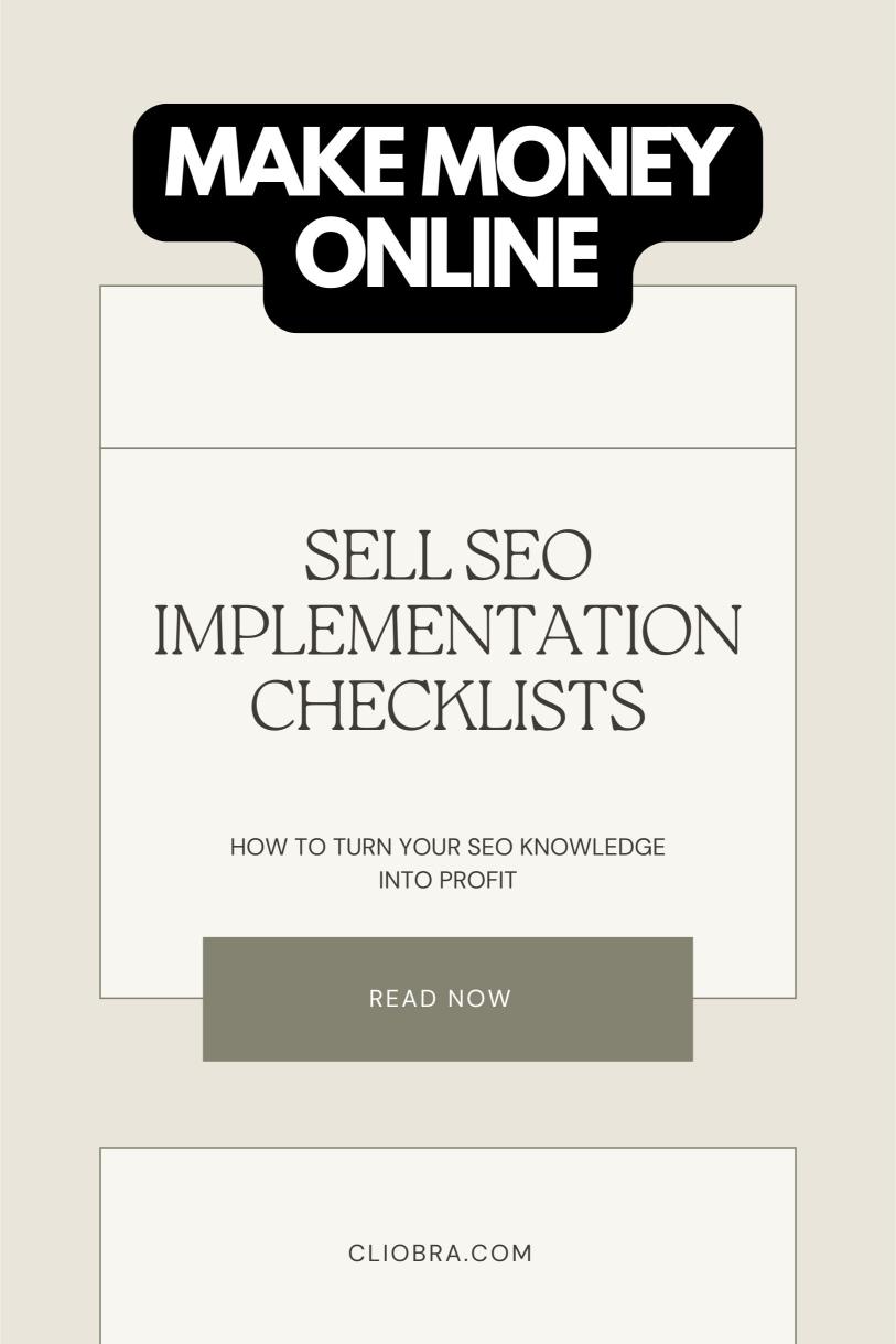 How to Turn Your SEO Know-How into Cold Hard Cash: Selling Implementation Checklists