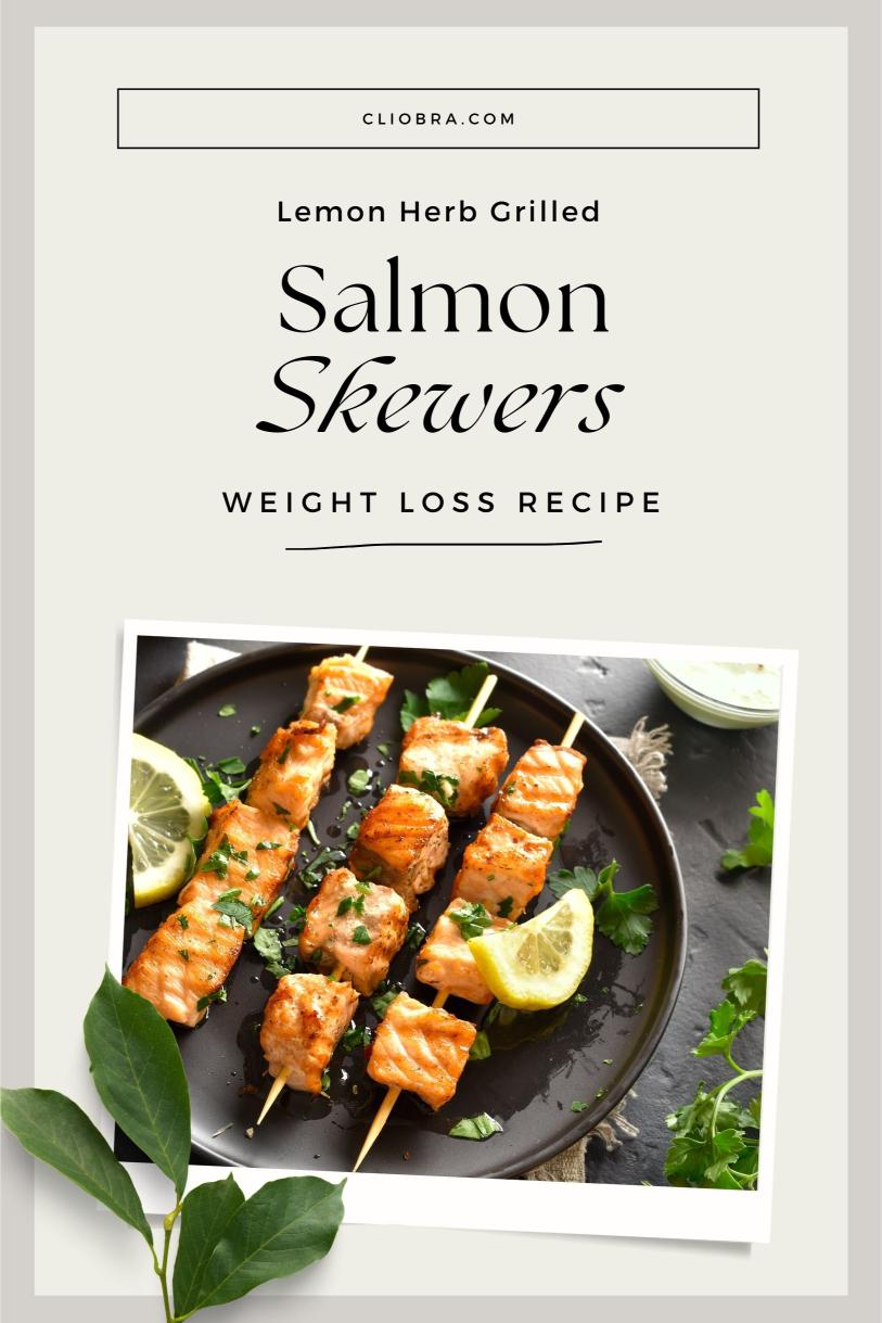 Lemon Herb Grilled Salmon Skewers – Fresh Delicious Low-Carb Weight Loss Recipe