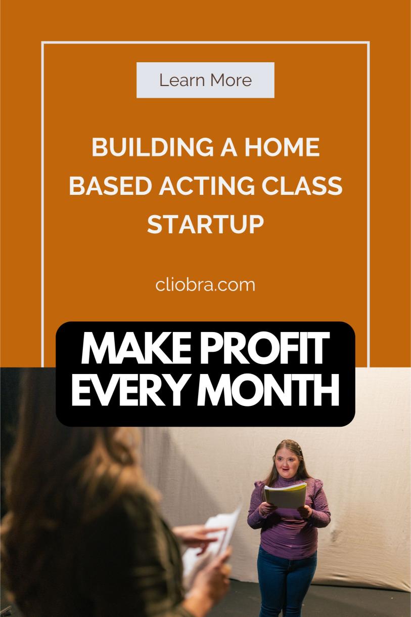 Lights, Camera, Profit: Building a Home-Based Acting Class Startup