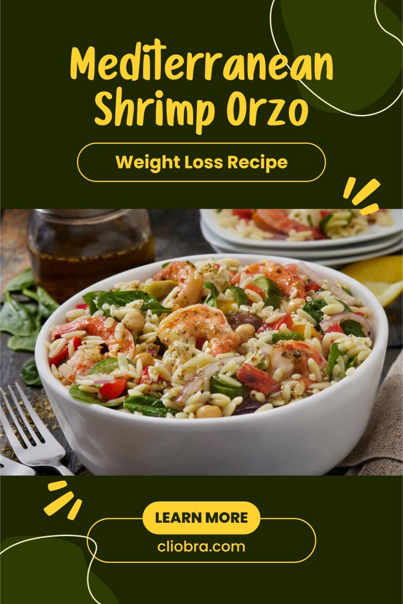 Mediterranean Shrimp Orzo – Delicious Pasta and Feta Cheesee Weight Loss Recipe