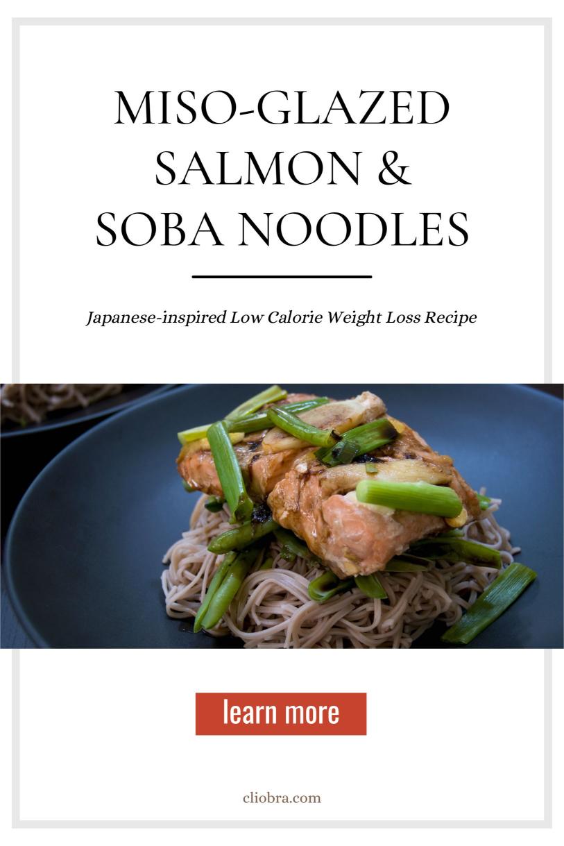 Miso-Glazed Salmon with Soba Noodles – Japanese-inspired Low Calorie Weight Loss Recipe