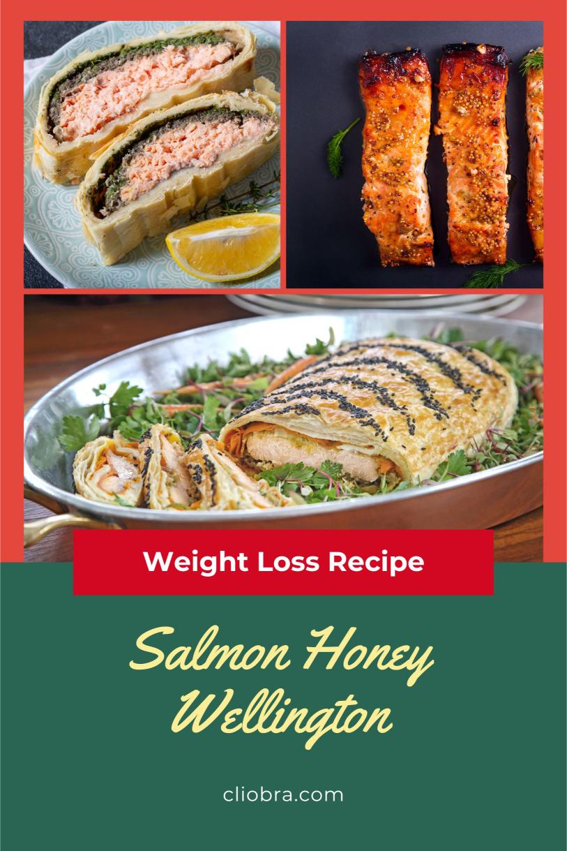 Salmon Honey Wellington – Puff Pastry with Spinach and Cream Cheese Weight Loss Recipe