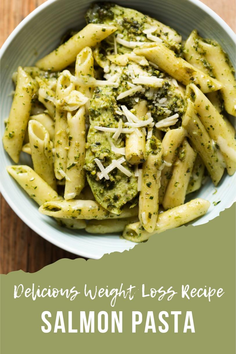 Salmon Pasta with Creamy Pesto Sauce – A Delicious Weight Loss Recipe