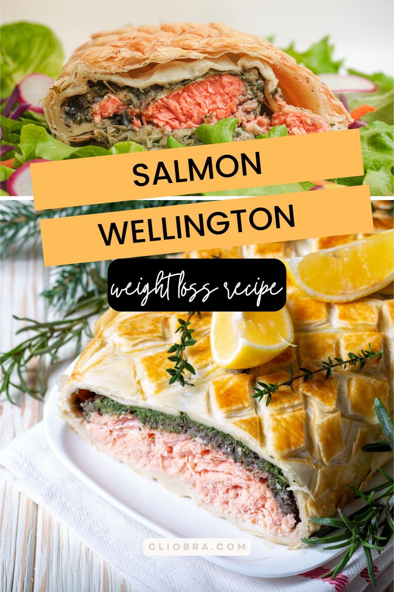 Salmon Wellington – A Mushroom and Spinach Filling Weight Loss Recipe