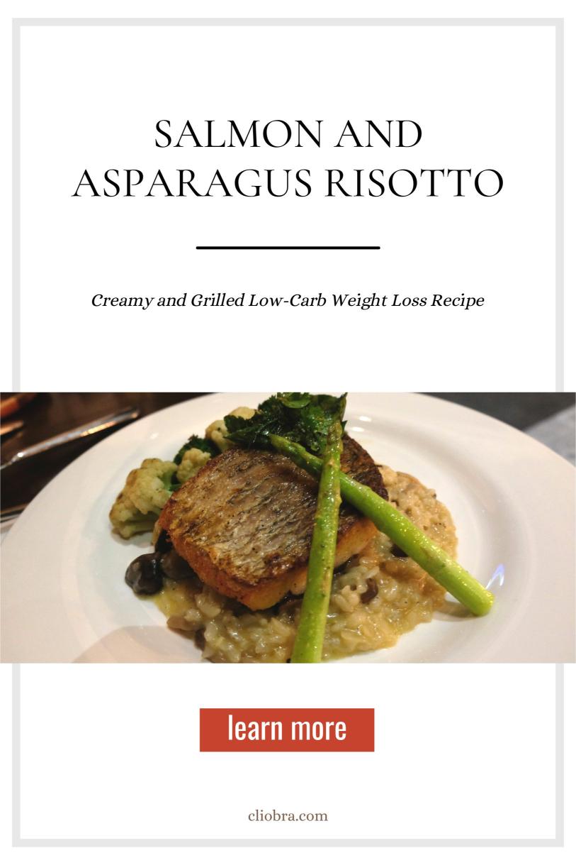 Salmon and Asparagus Risotto – Creamy and Grilled Low-Carb Weight Loss Recipe