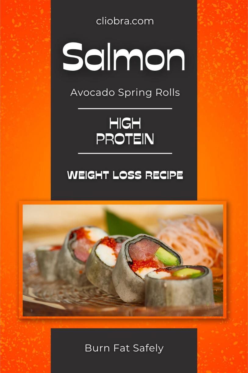 Salmon and Avocado Spring Rolls – A Fresh Delightful High Protein Weight Loss Recipe