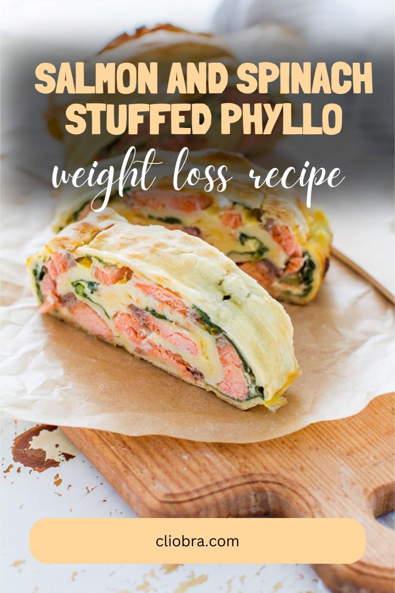 Salmon and Spinach Stuffed Phyllo Pockets – Crispy Low Calorie Weight Loss Recipe