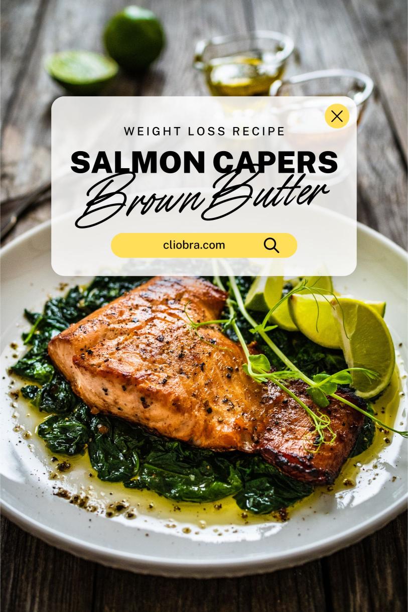 Salmon with Capers and Lemon Brown Butter – Pan-seared Healthy Weight Loss Recipe