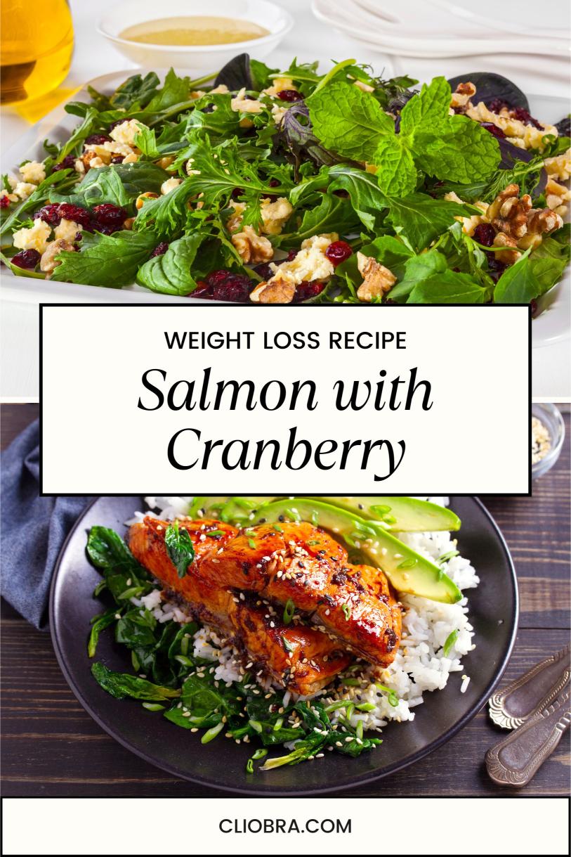 Salmon with Cranberry and Walnut Salsa – An Oven-baked Holiday-inspired Weight Loss Recipe