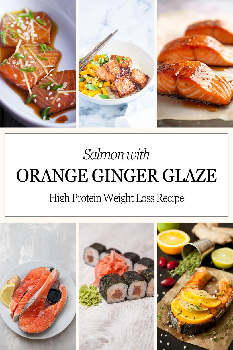 Salmon with Orange Ginger Glaze – A Spicy Healthy High Protein Weight Loss Recipe