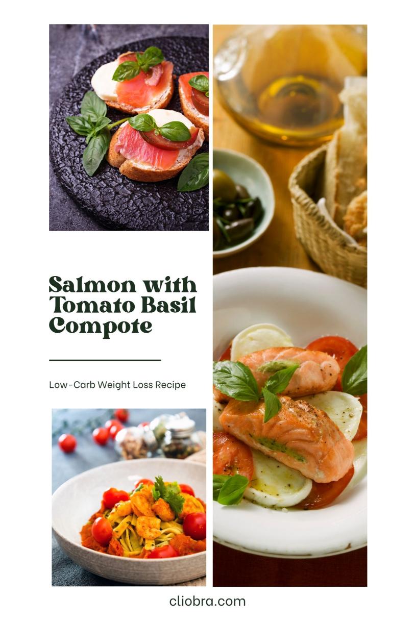 Salmon with Tomato Basil Compote – A Creamy Delightful Low-Carb Weight Loss Recipe