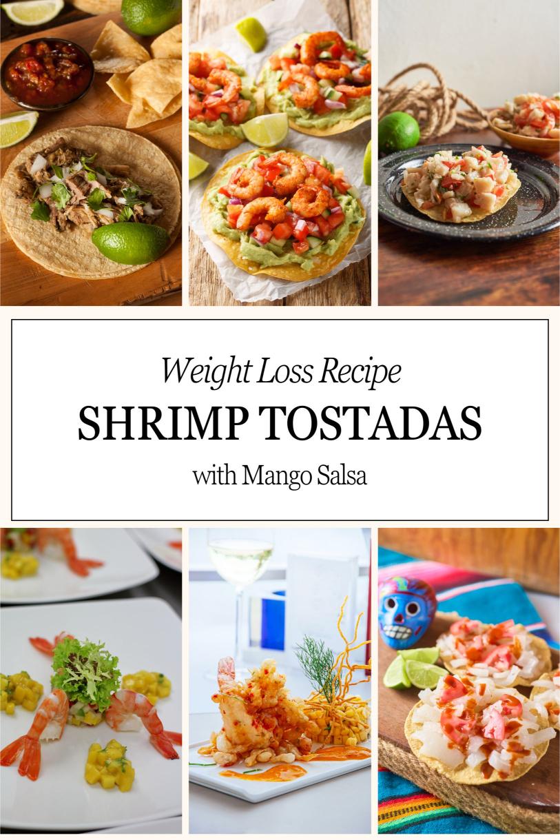 Shrimp Tostadas with Mango Salsa – A Crispy and Fresh Low Calorie Weight Loss Recipe