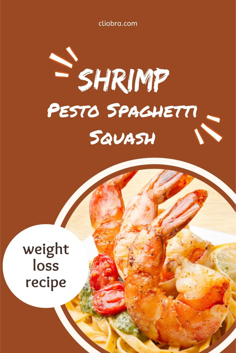 Shrimp and Pesto Spaghetti Squash – Roasted and Delicious High Protein Weight Loss Recipe