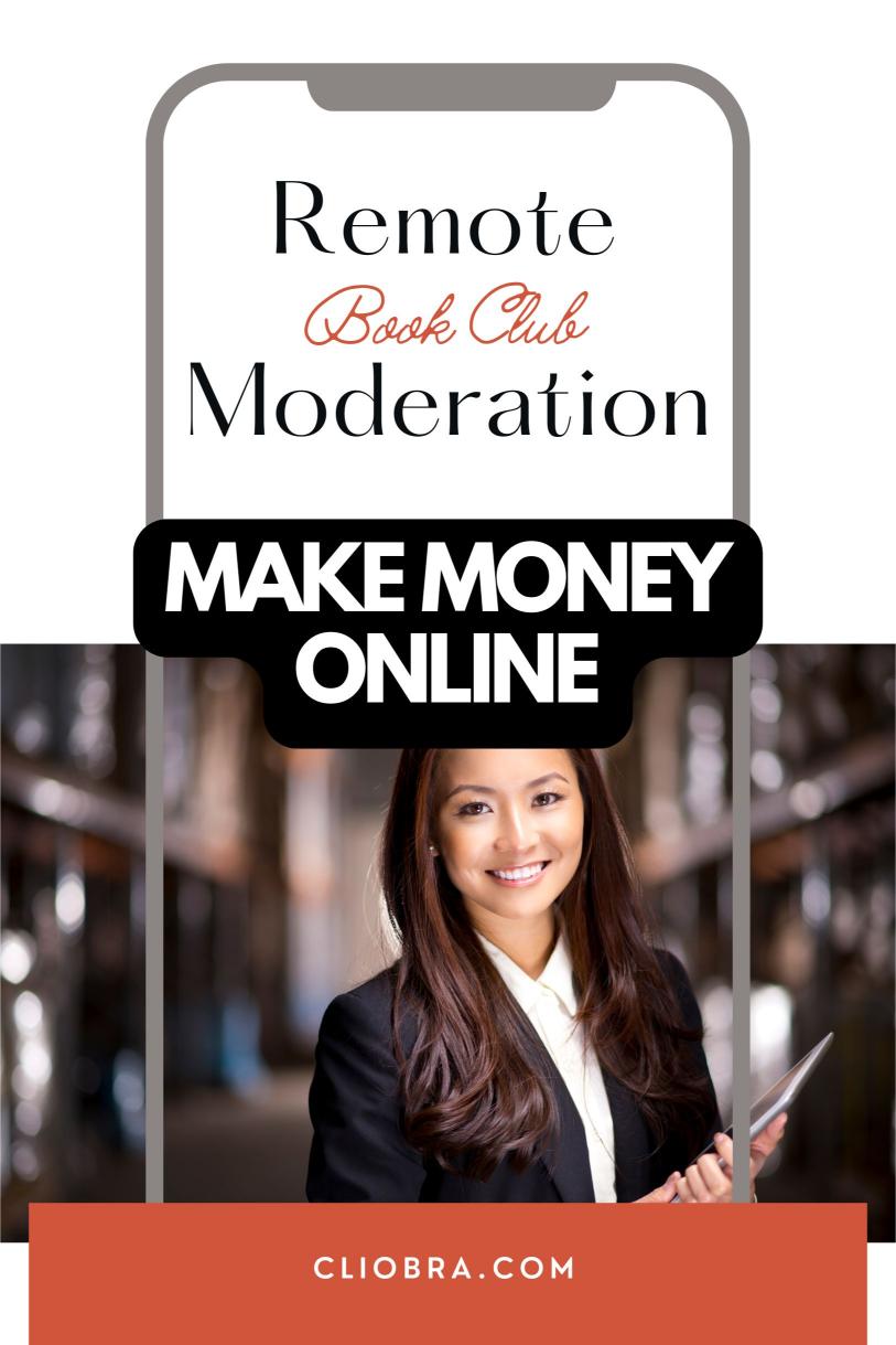 Work from Home – Remote Book Club Moderation to Make a Fortune