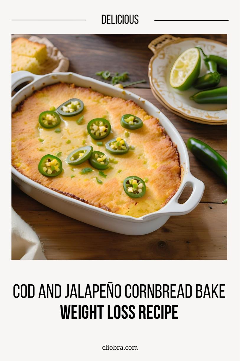 Cod and Jalapeño Cornbread Bake Served with Honey Butter Weight Loss Recipe