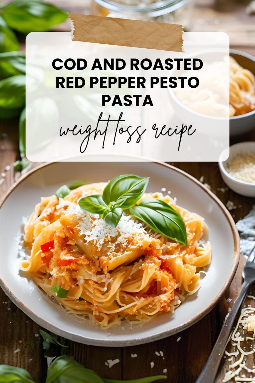 Cod and Roasted Red Pepper Pesto Pasta with Almond – A Spicy Weight Loss Recipe