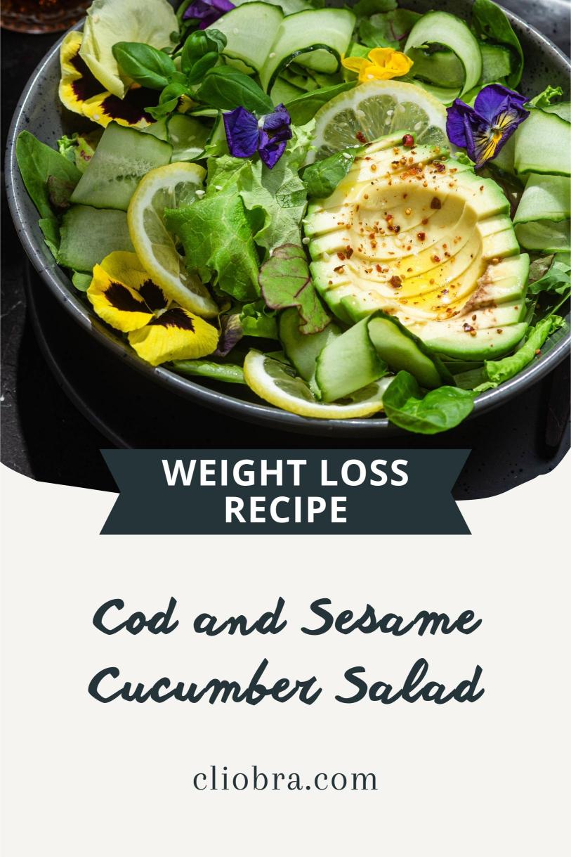 Cod and Sesame-Cucumber Salad – A Grilled and Refreshing Weight Loss Recipe