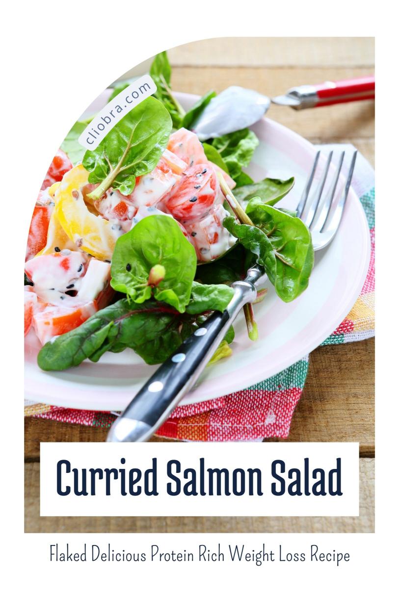 Curried Salmon Salad with Greek yogurt – Flaked Delicious Protein Rich Weight Loss Recipe