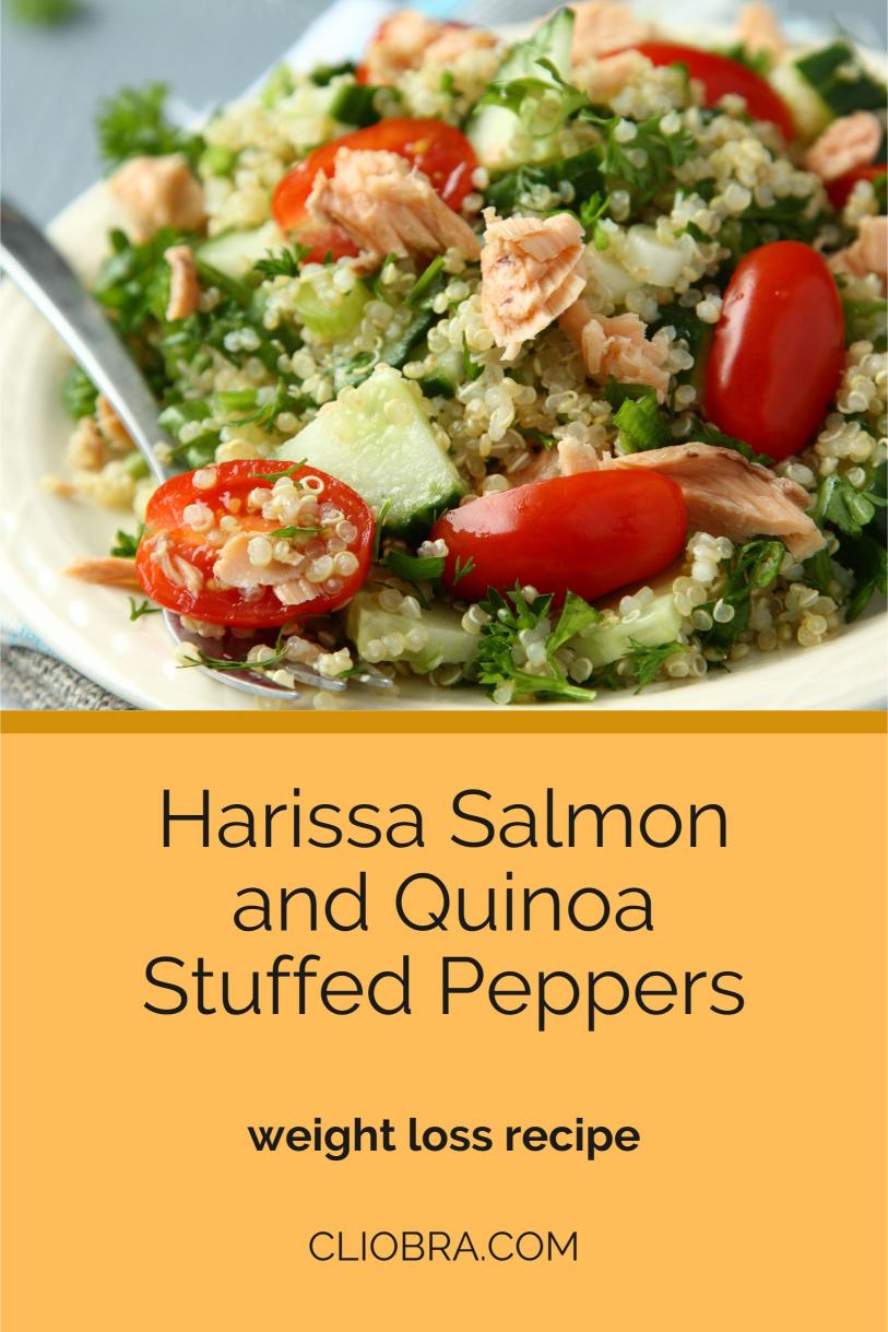 Harissa Salmon and Quinoa Stuffed Peppers – Homemade Tasty Weight Loss Recipe