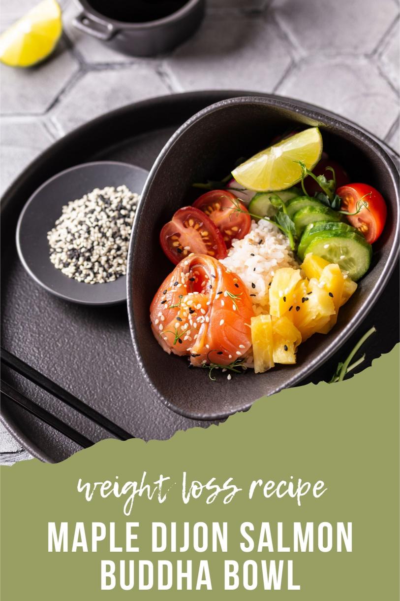 Maple Dijon Salmon Buddha Bowl – Quinoa with Roasted Vegetables Weight Loss Recipe