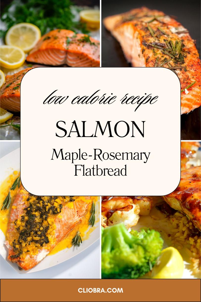 Maple-Rosemary Salmon Flatbread – Homemade Crispy Low Calorie Weight Loss Recipe