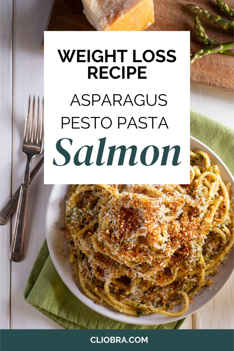 Salmon and Asparagus Pesto Pasta – Fresh and Juicy Protein Rich Weight Loss Recipe