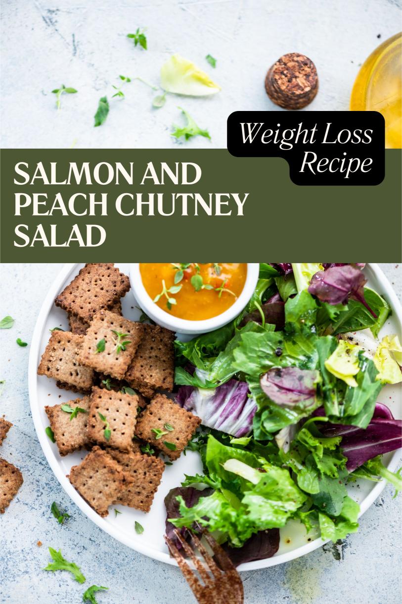 Salmon and Peach Chutney Salad with Goat Cheese and Almonds Weight Loss Recipe