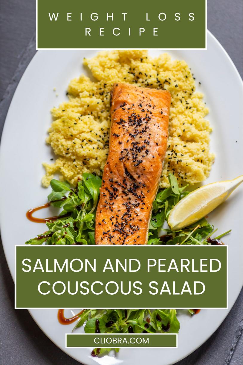 Salmon and Pearled Couscous Salad with Roasted Tomatoes and Fresh Basil Weight Loss Recipe