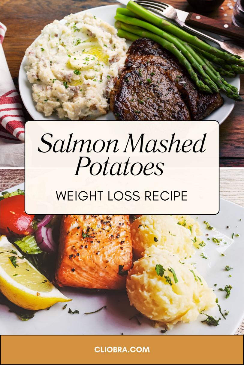 Salmon and Roasted Garlic Mashed Potatoes – Pan-seared and Creamy Weight Loss Recipe