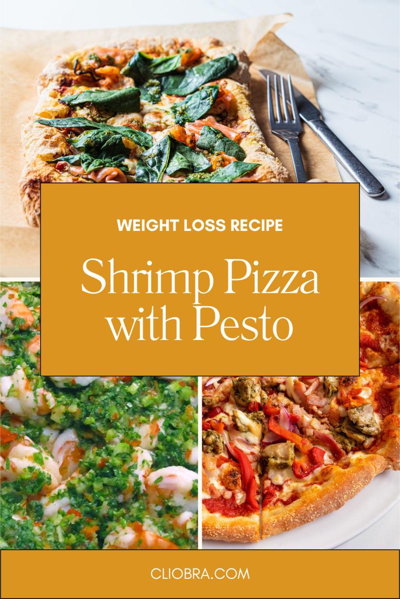 Shrimp Pizza with Pesto – Crispy with Fresh Mozzarella High Protein Weight Loss Recipe