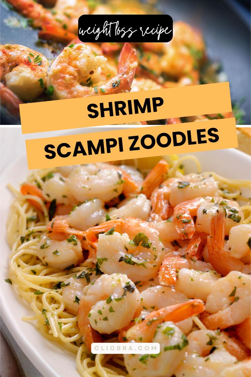 Shrimp Scampi Zoodles – Lemon-garlic Butter Sauce Delicious Weight Loss Recipe