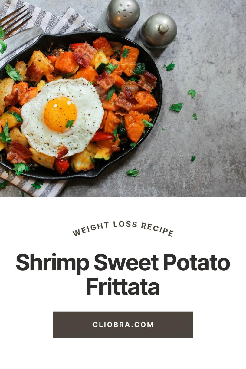 Shrimp Sweet Potato Frittata – Savory Baked Egg with Cherry Tomatoes Weight Loss Recipe