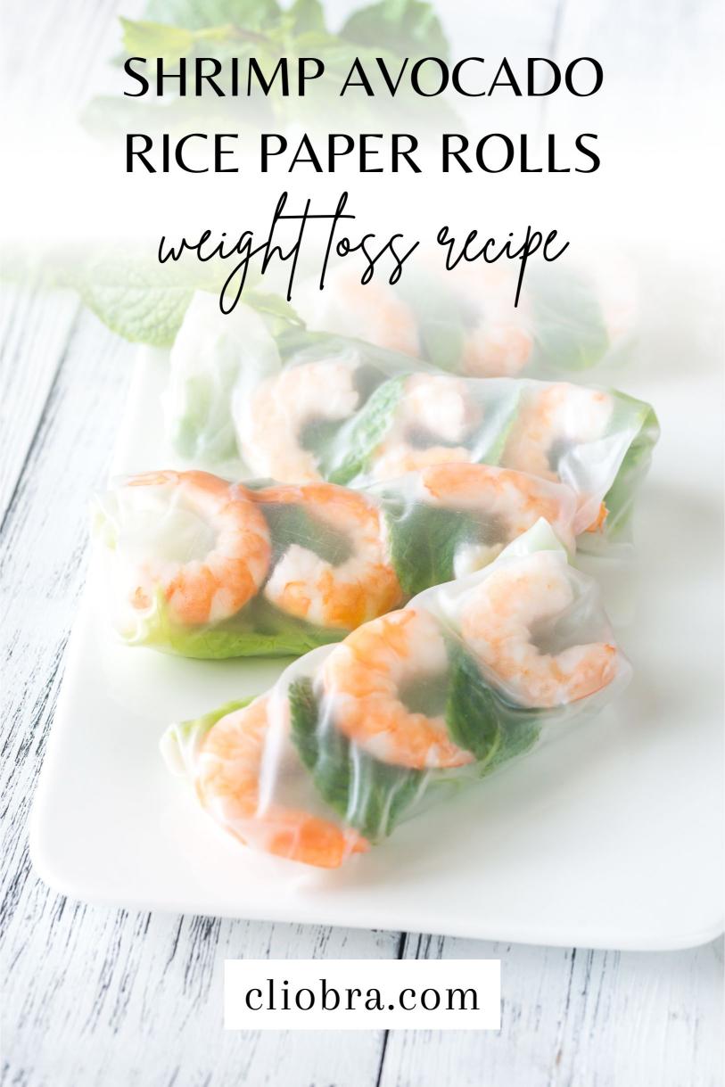 Shrimp and Avocado Rice Paper Rolls – Fresh Vegetables Delicious Weight Loss Recipe