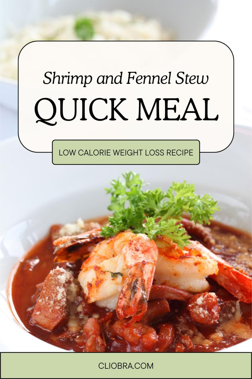 Shrimp and Fennel Stew – A Light and Aromatic Low Calorie Weight Loss Recipe