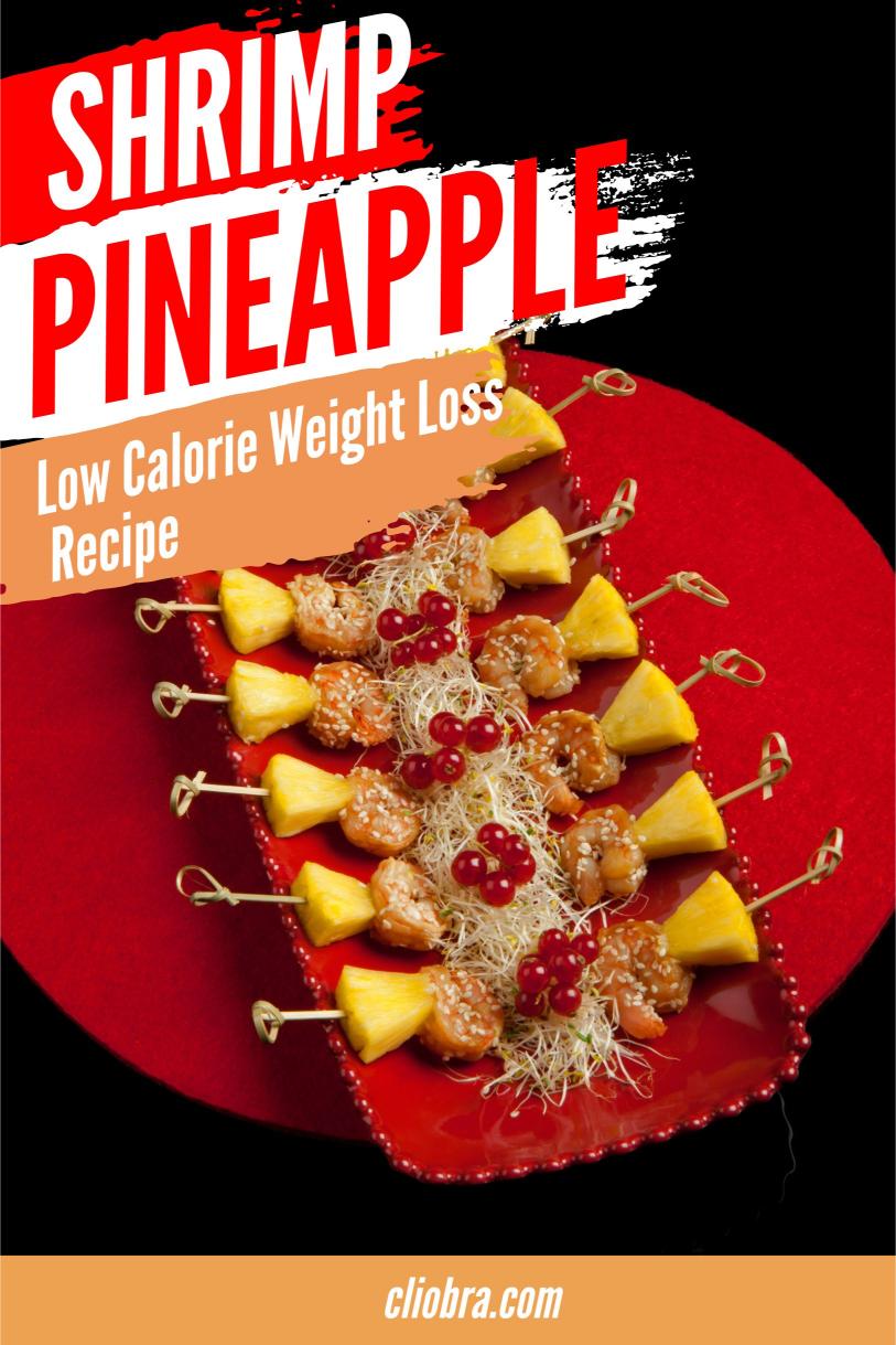 Shrimp and Pineapple Honey-lime Skewers – Grilled Low Calorie Weight Loss Recipe