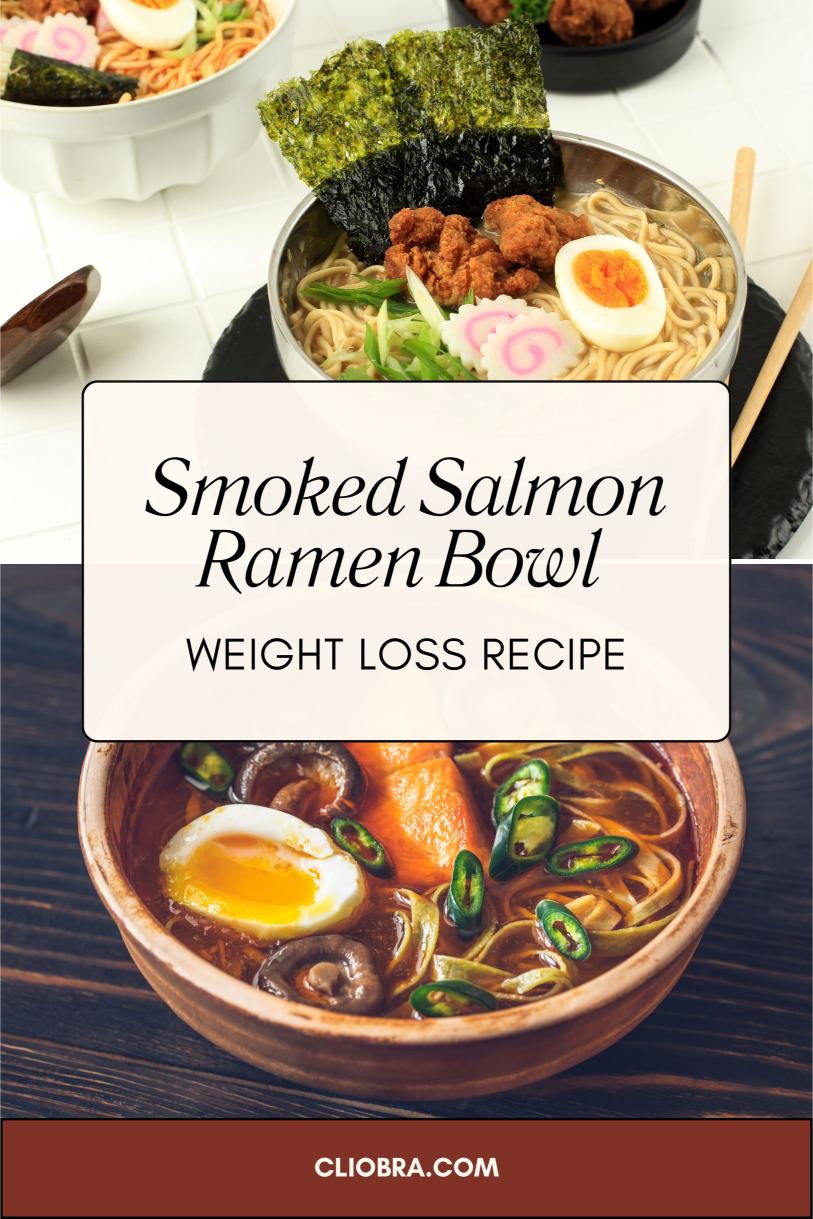 Smoked Salmon Ramen Bowl – Juicy Soft-boiled Egg and Green Onions Weight Loss Recipe