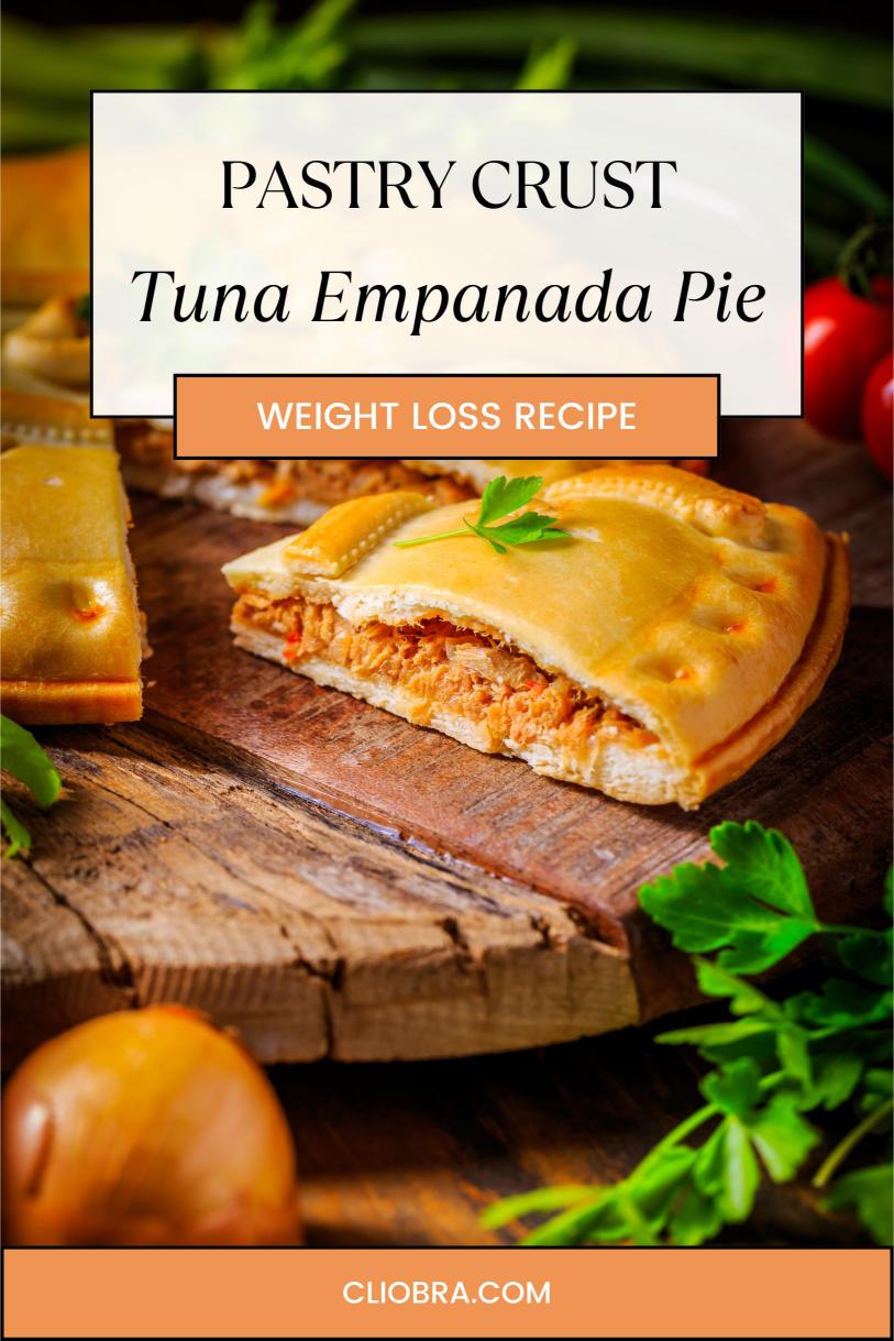 Tuna Empanada Pie Filled with Bell Peppers, Onions and Pastry Crust Weight Loss Recipe