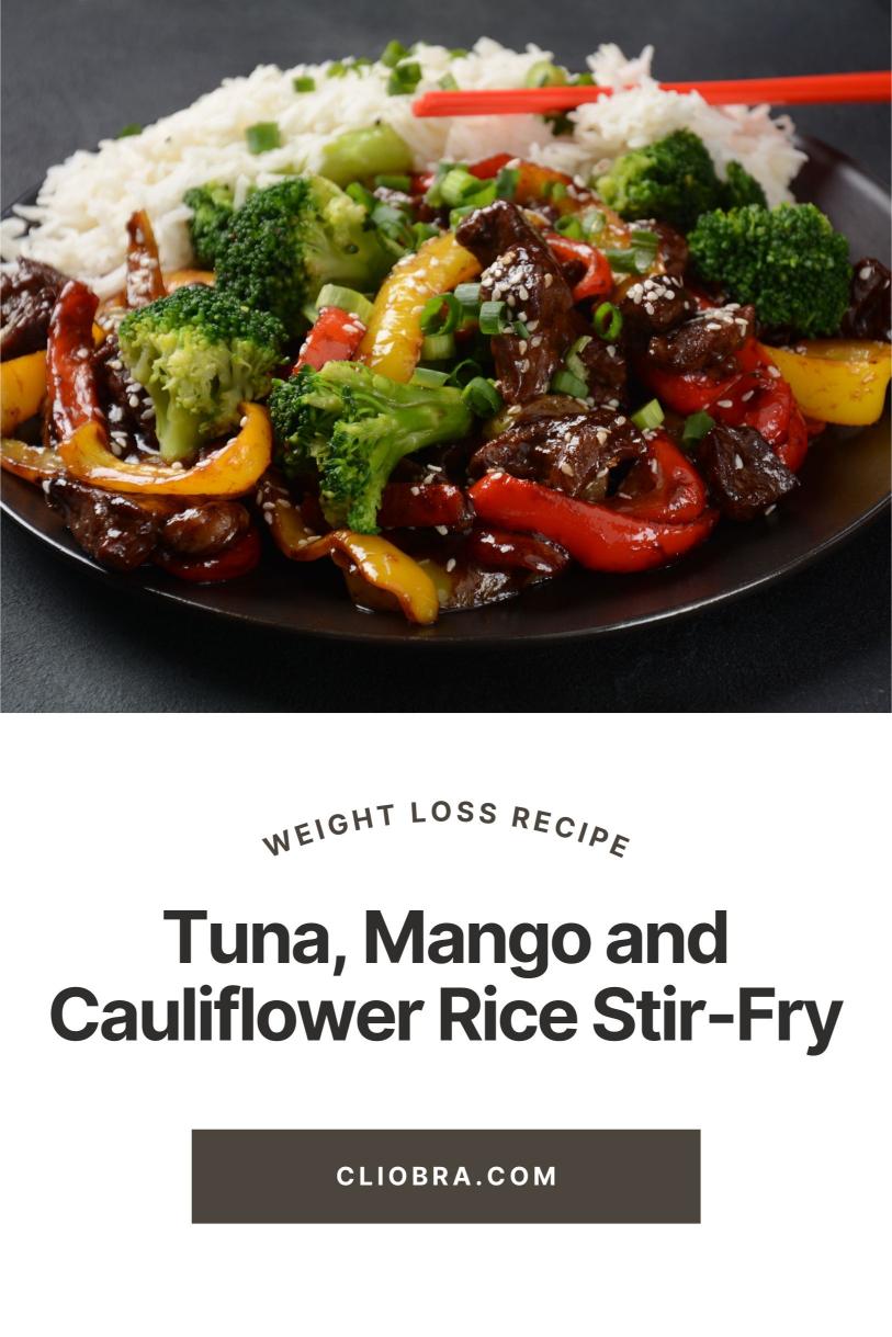 Tuna, Mango and Cauliflower Rice Stir-Fry with Sesame Oil Weight Loss Recipe