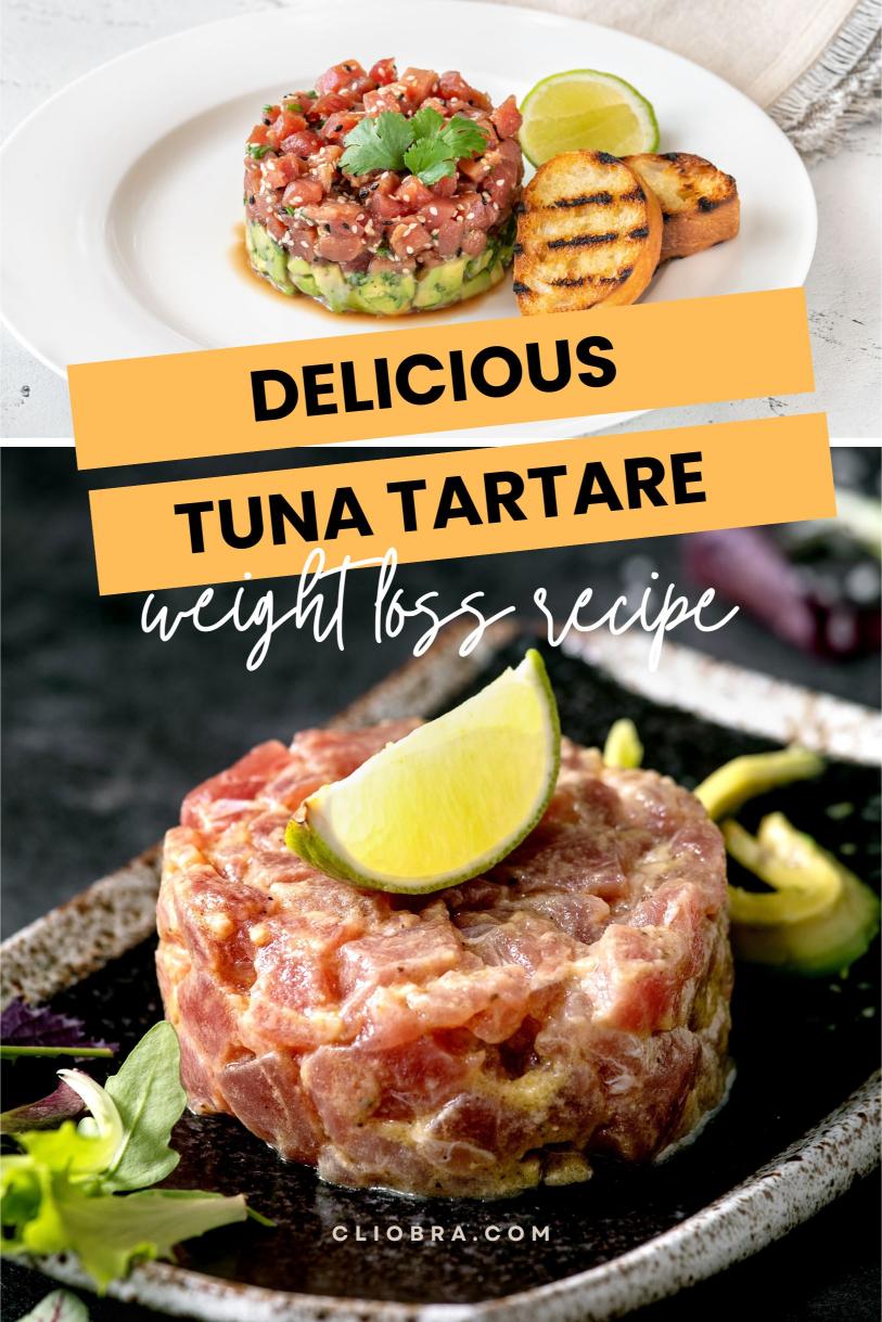 Tuna Tartare with Avocado and Lime – Served with Crispy Wonton Chips Weight Loss Recipe