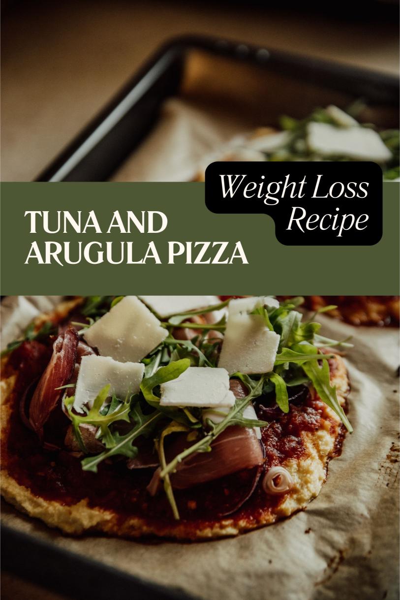 Tuna and Arugula Pizza Topped with Lemon Zest and Ricotta Weight Loss Recipe