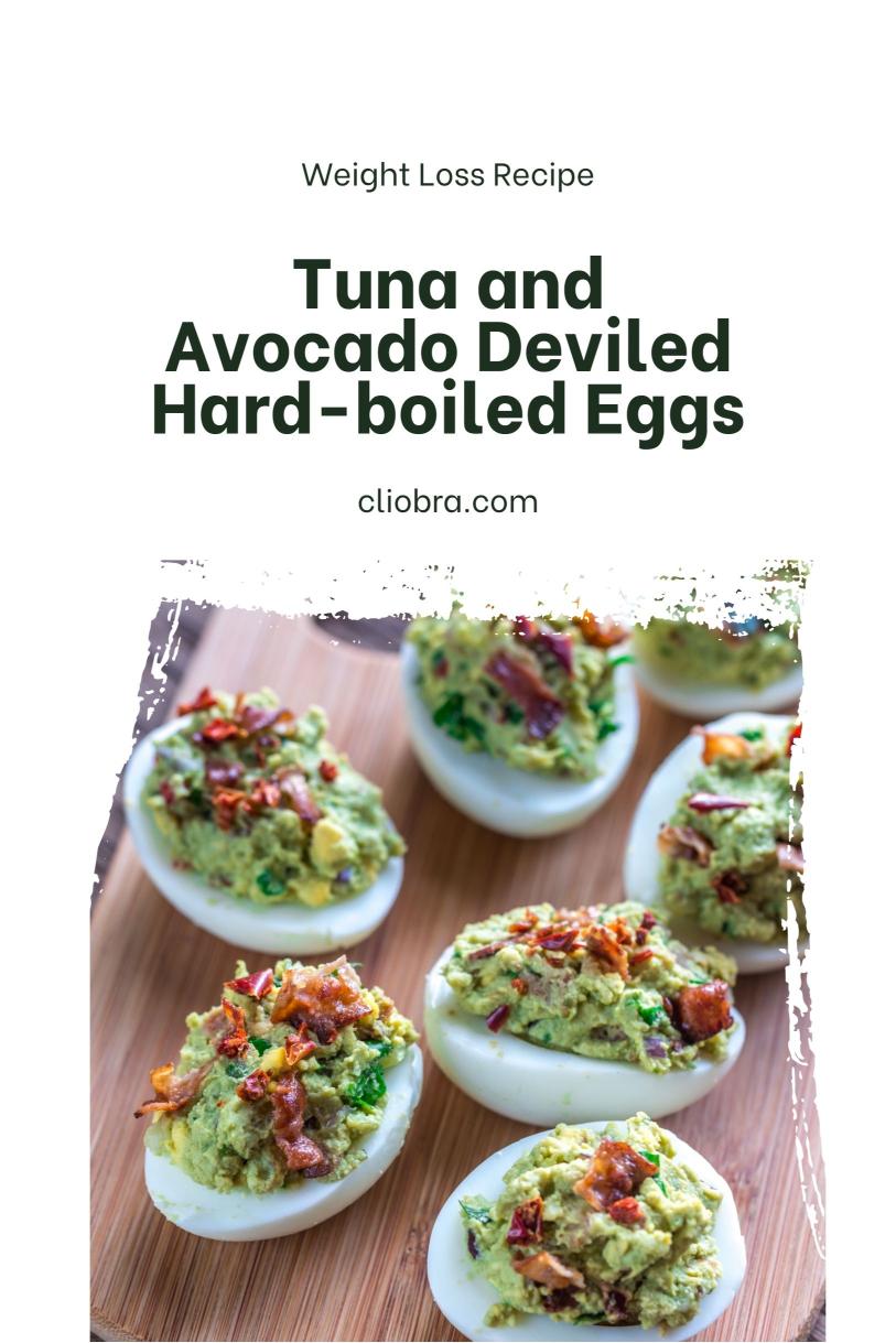 Tuna and Avocado Deviled Hard-boiled Eggs with Dijon Mustard Filling Weight Loss Recipe