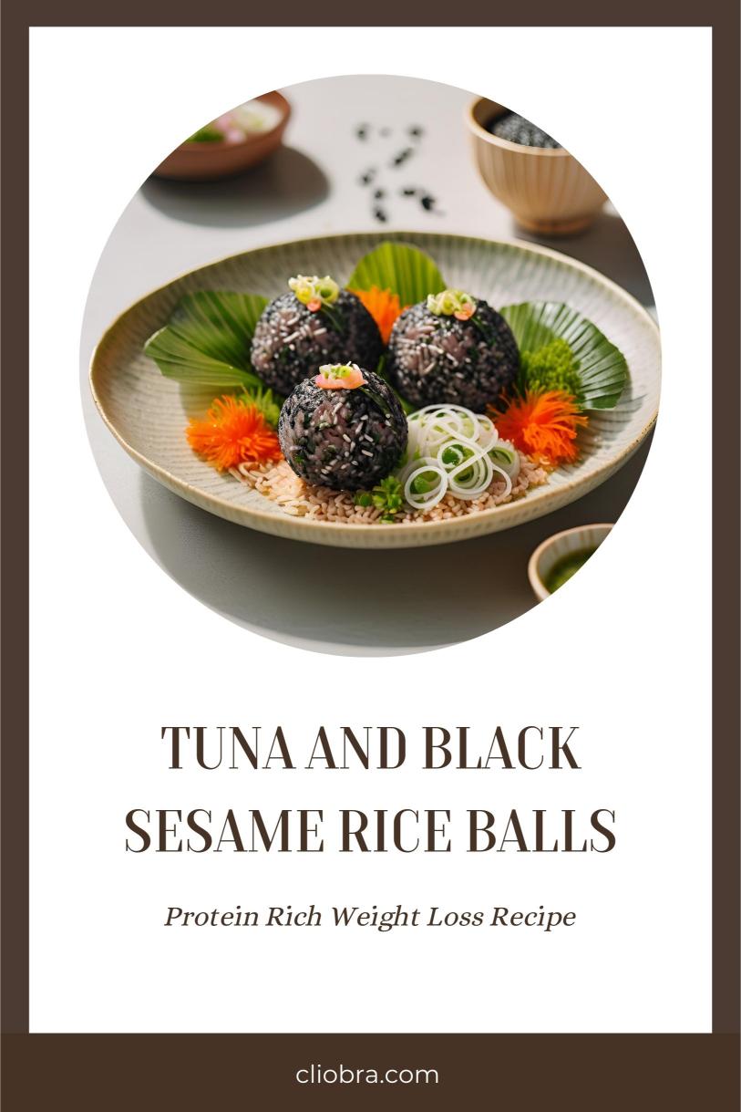 Tuna and Black Sesame Rice Balls with Spicy and Juicy Protein Rich Weight Loss Recipe