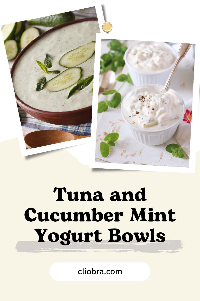 Tuna and Cucumber Mint Yogurt Bowls – A High Protein Sweet and Tasty Weight Loss Recipe